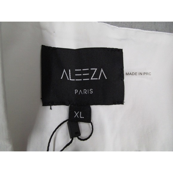 Aleeza Paris Ivory Bubble Skirt XL Cotton Blend Gathered Mini S311 White - Picture 4 of 10